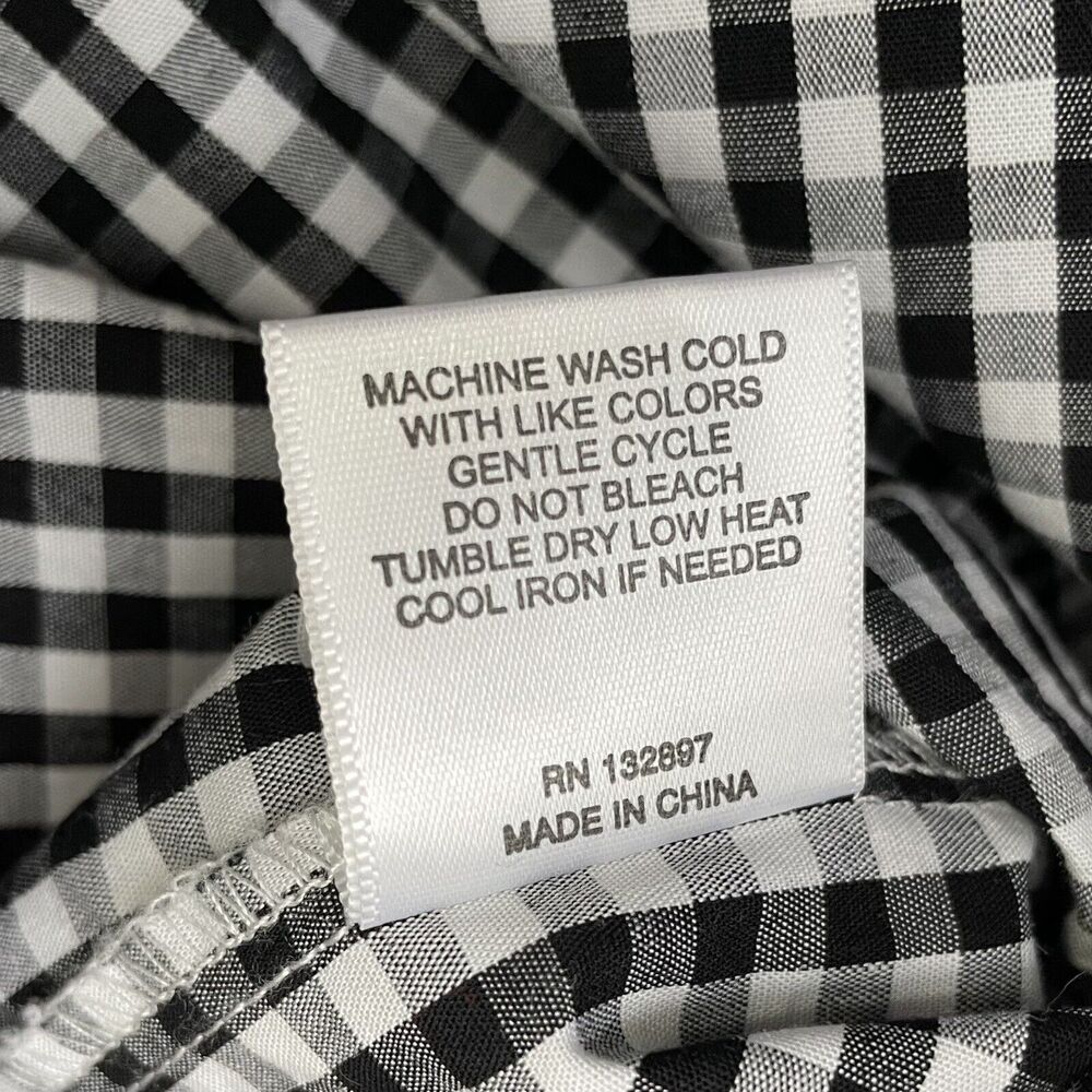 🌸 3/$15 Jane and Delancey Black and White Gingham Blouse - Picture 6 of 7